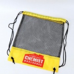 Polyester cinch bags with mesh